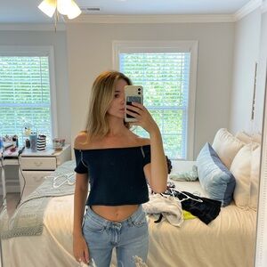 brandy melville cropped tee